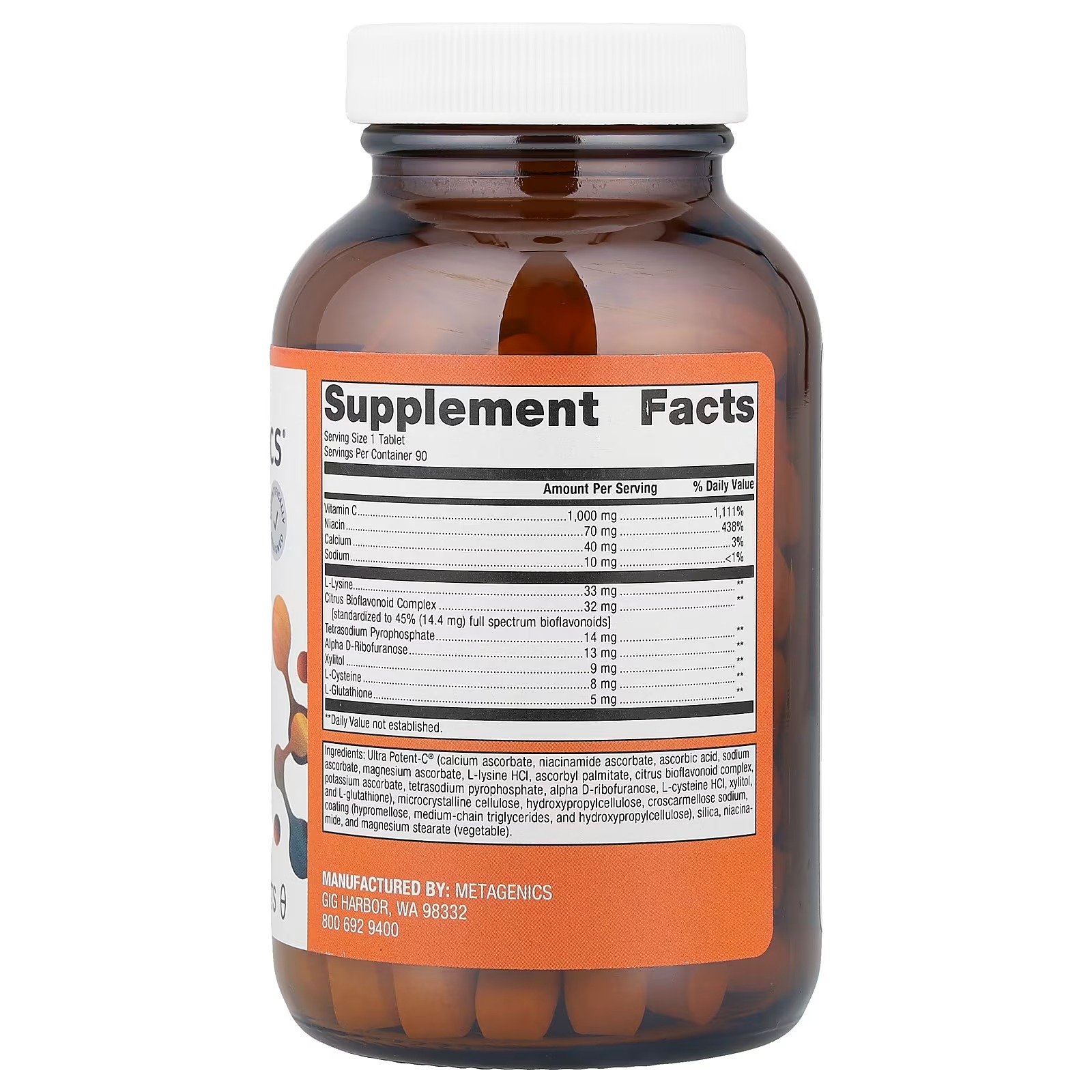 Metagenics, Potent-C® 1000 Vitamin C, 90 Tablets - Image 4